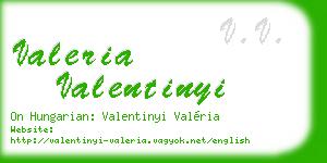 valeria valentinyi business card